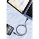 Cablu de Date Type C + USB, Flippy, Incarcare Super Rapida, 120 W, Afisaj Digital LED, 1 m, Negru