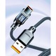 Cablu de Date Type C + USB, Flippy, Incarcare Super Rapida, 120 W, Afisaj Digital LED, 1 m, Negru