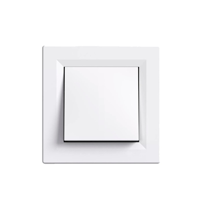 Leziter Nova comutator unipolar cu un circuit 10A 250V 101 cu cadru alb