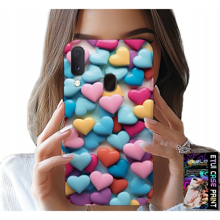 Husă pentru Samsung Galaxy A40, World Case, personalizabilă, imprimare colorată, silicon