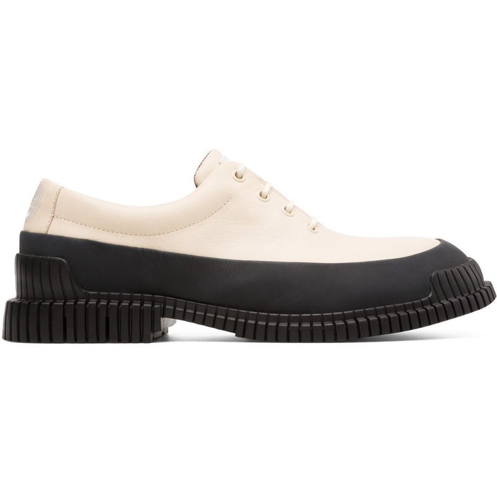 Camper, Pantofi din piele cu varf intarit Pix, Alb, 45