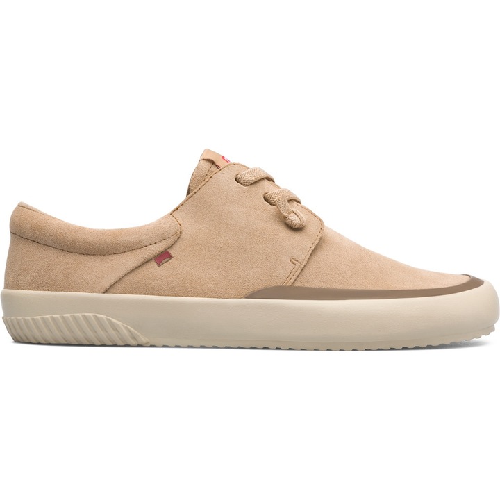 Camper, Pantofi din piele intoarsa cu sireturi Peu, Bej, 45