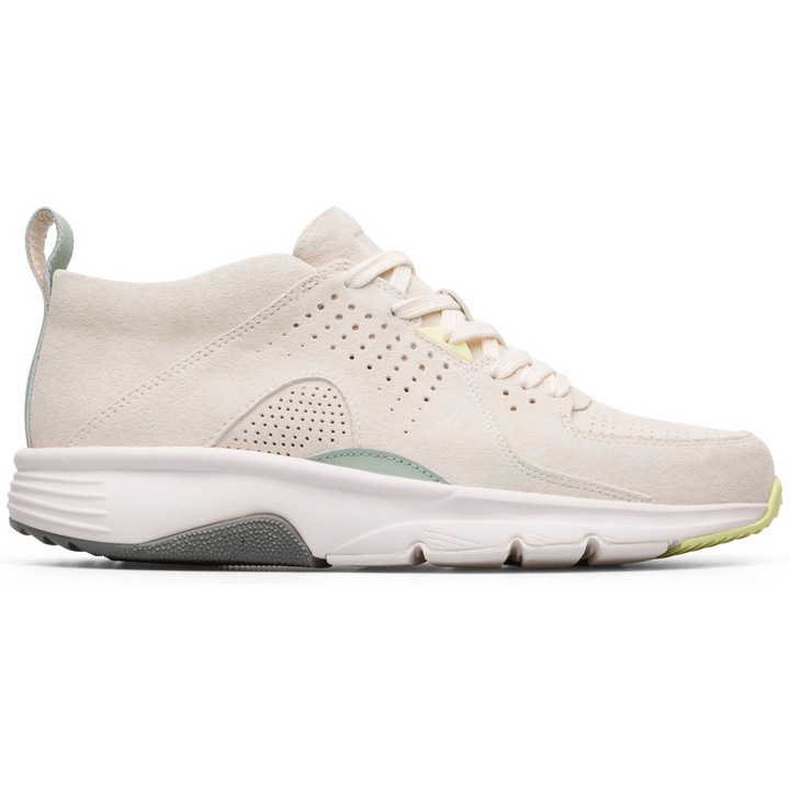 Camper, Pantofi sport mid-cut din piele Drift Nubuck, Bej