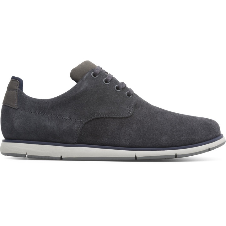 Camper, Pantofi din piele intoarsa si piele Smith, Gri, 41