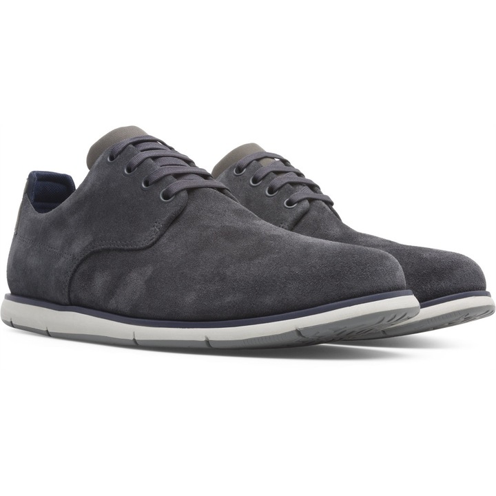 Camper, Pantofi din piele intoarsa si piele Smith, Gri, 41