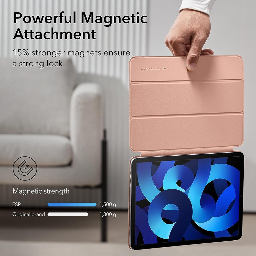 Husa pentru iPad Pro 11 2018 / iPad Air 4 / 5 / 11 (2020/2022/2024), ESR Rebound Magnetic, Rose Gold