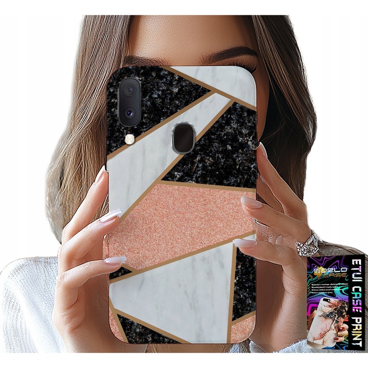 Carcasa pentru Samsung Galaxy A40, World Case, print full color, silicon, elegant