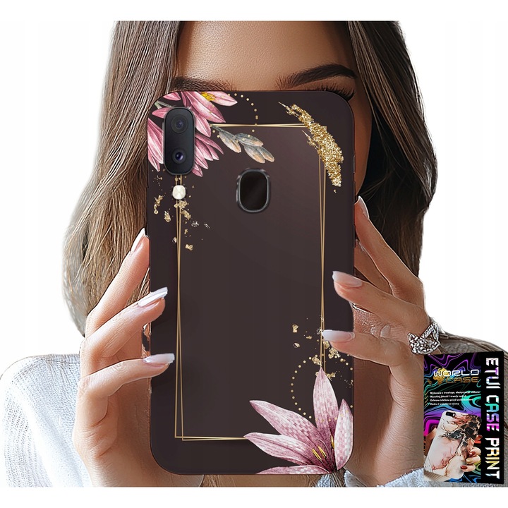 Carcasa pentru Samsung Galaxy A40, World Case, modele florale, silicon, multicolor