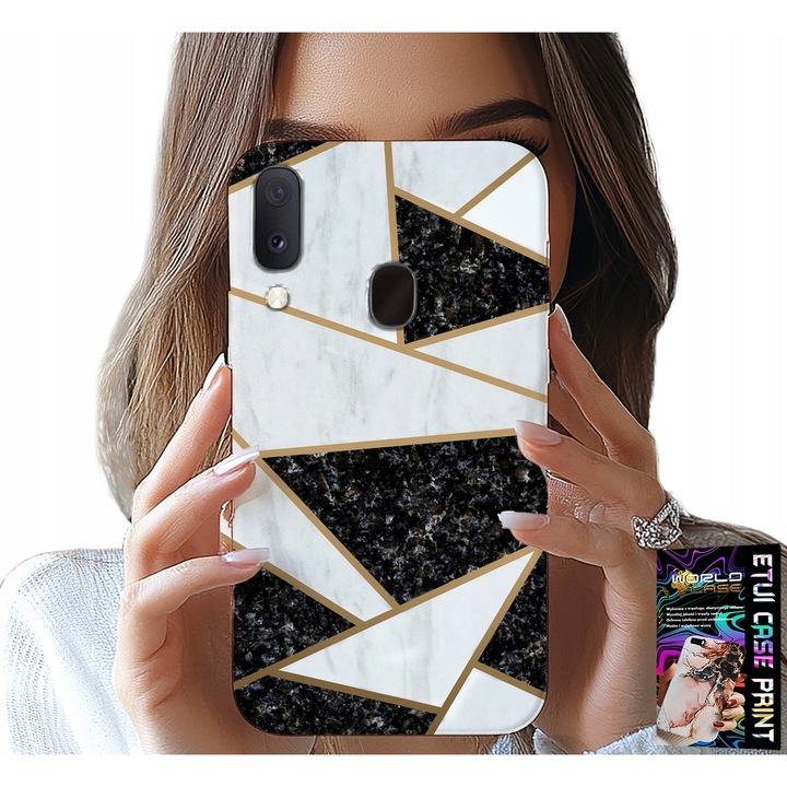 Carcasă pentru Samsung Galaxy A20e, World Case, design elegant, silicon, sticlă inclusă