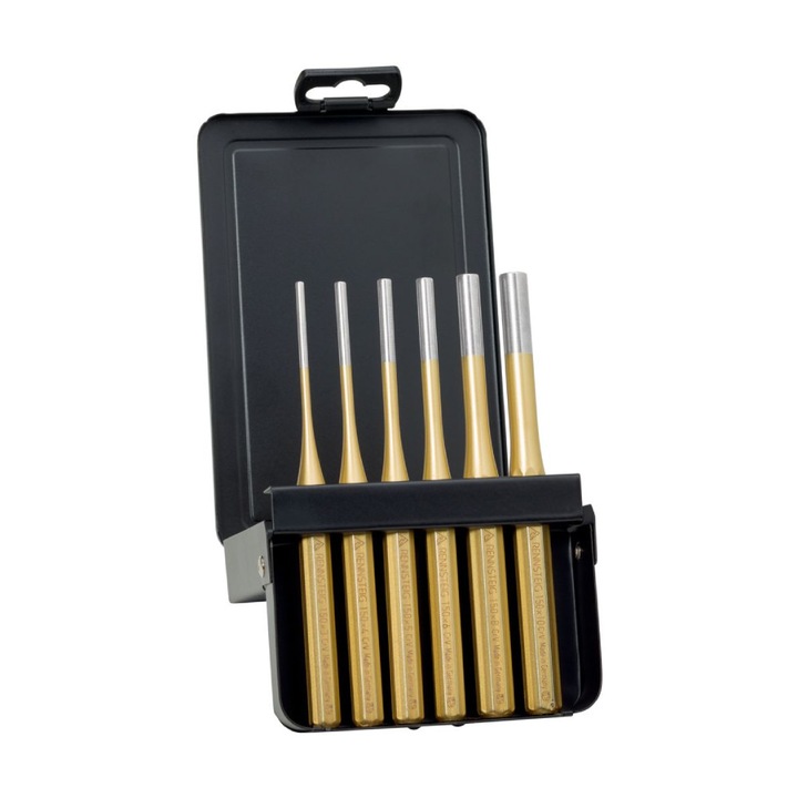 Rennsteig 6 darabos arany nyolcszögletű dornkészlet, 3-10 x 10-12 x 150 mm, fém dobozban