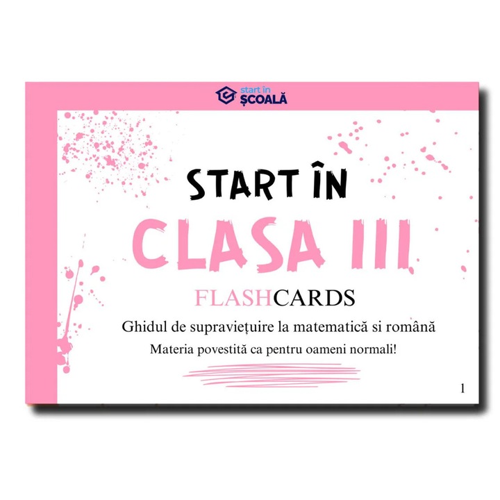 Culegere Clasa III Romana Matematica, Flashcard Bacalaureat Start in Scoala