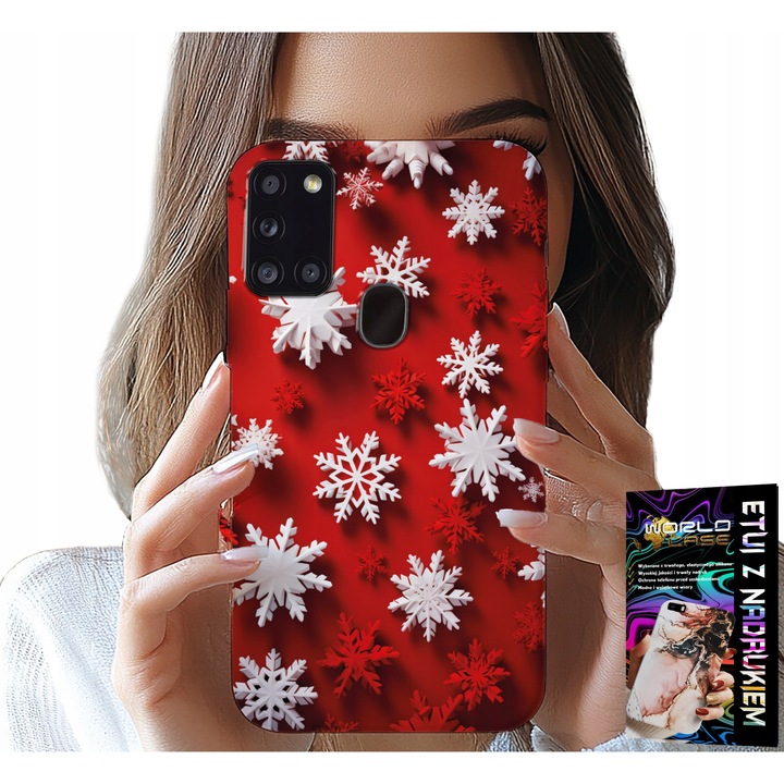 TOK SAMSUNG GALAXY A21s - h&oacute;pehely, h&oacute;, csillagok, Kar&aacute;csony