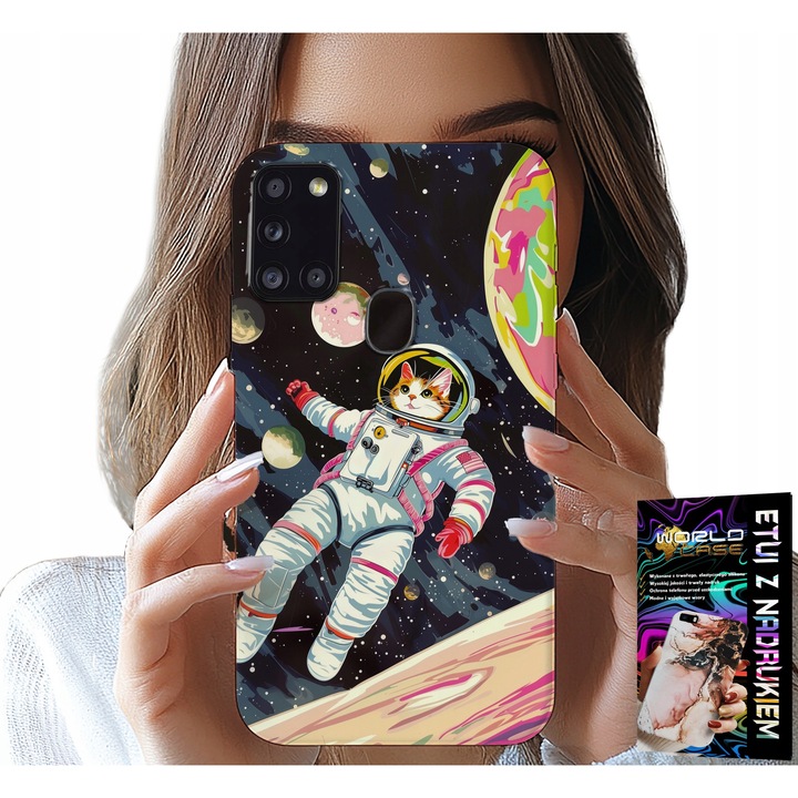 ETUI SAMSUNG GALAXY A21s-hez - KÖVÉR ŰRHAJÓS COT COSMOS TOK