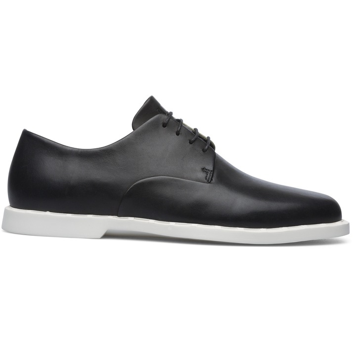 Camper, Pantofi derby cu varf patrat Twins, Negru, 44