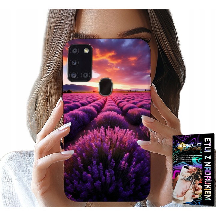 TOK SAMSUNG GALAXY A21s - LEVENDULA VIRÁGOK, GYÖNYÖRŰ TÁJAK, DESIGN-ok
