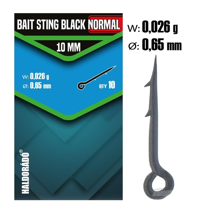 Spin momeala, Haldorado, Tepuse momeala Black Normal, 10 buc, 10mm