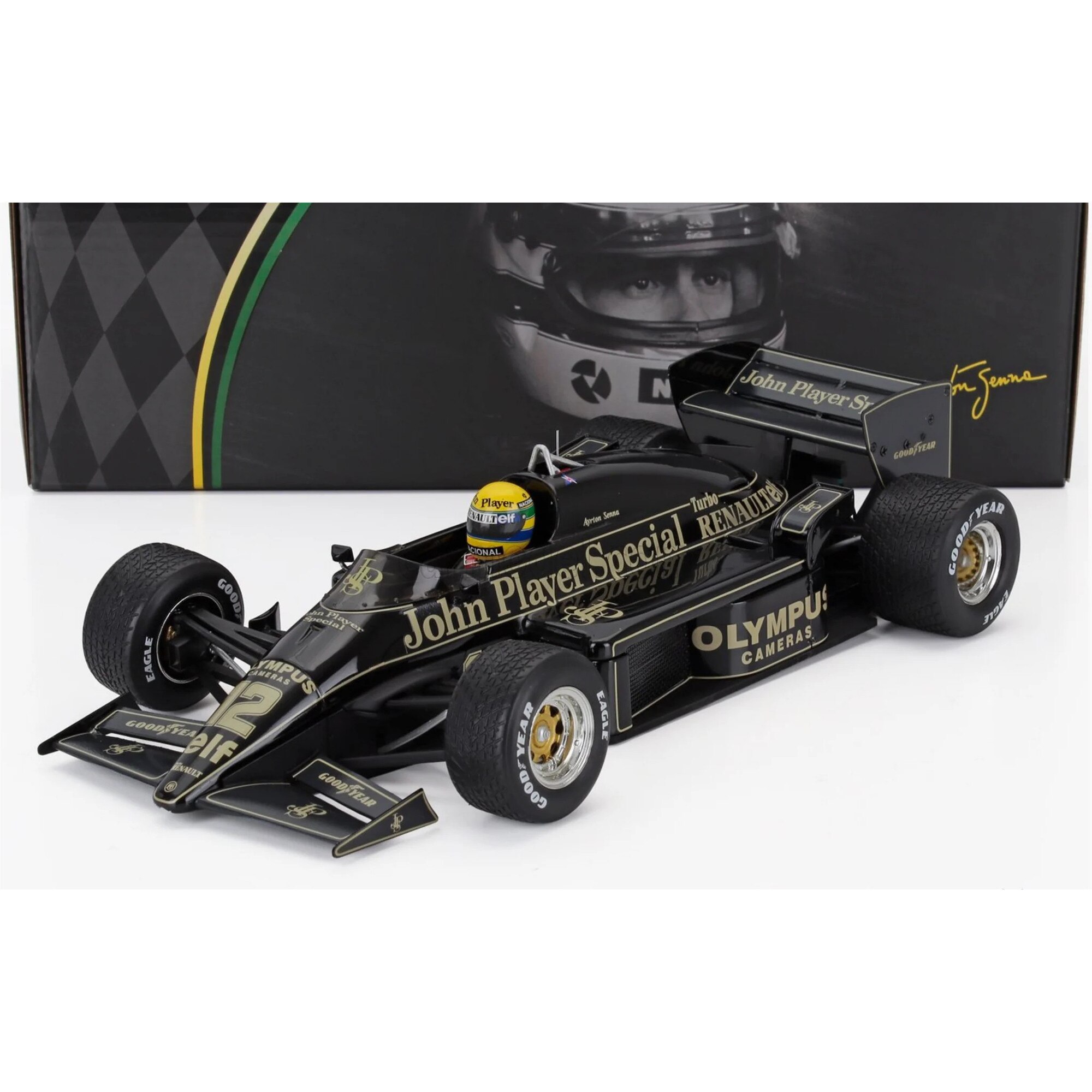 Macheta Ayrton Senna Lotus 97T #12 Winner Portugal GP Formula 1