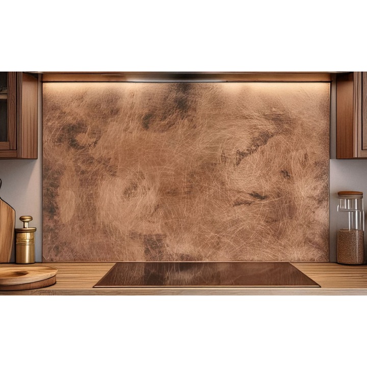 Меден стенен панел, 50×50 см, античен завършек, интериорна декорация