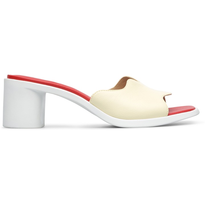 Camper, Pantofi de piele cu toc Meda, Galben