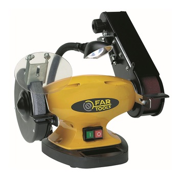 Polizor de banc cu banda Far Tools, 150mm, 400W, carcasa otel, 11kg, SBG150 Polizor de banc cu banda Far Tools, 150mm, 400W, carcasa otel, 11kg, SBG150