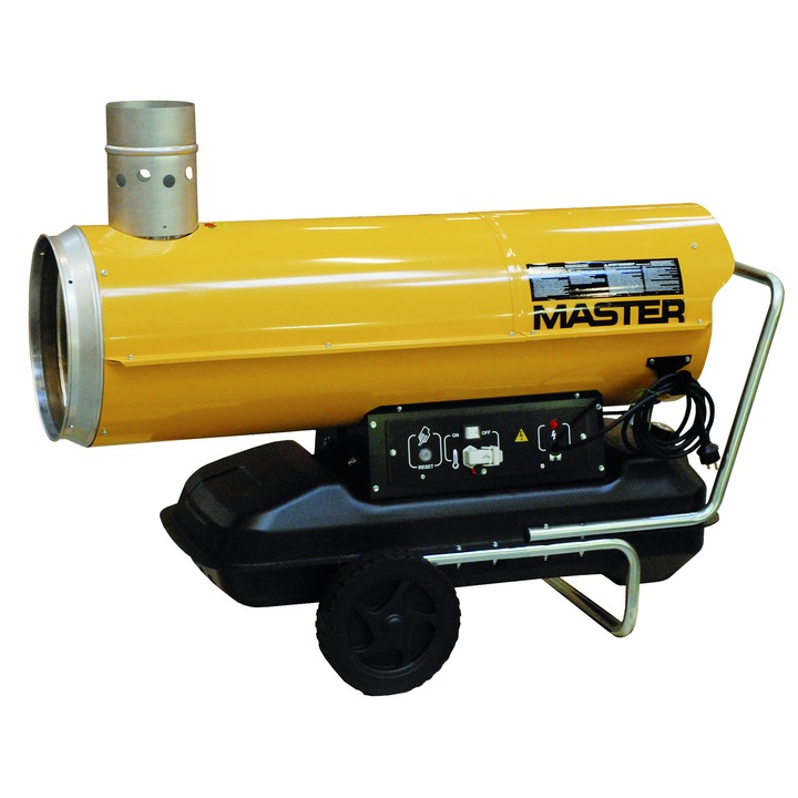 Incalzitor profesional cu motorina MASTER Italia BV110E cu ardere indirecta, cos de fum, 33kW