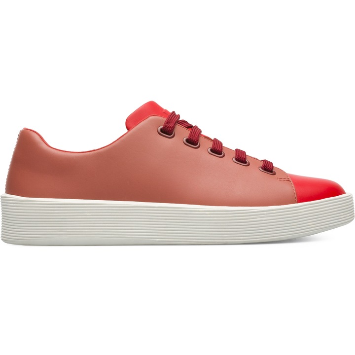 Camper, Pantofi sport de piele Twins, Rosu