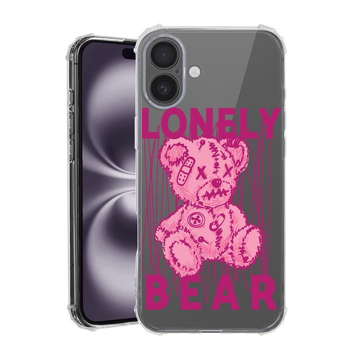 BestCase® Husa pentru Apple iPhone 17 cu Design Teddy Bear Lonely, Anti Shock, Reinforced 4 Corners, 2052024 AS 1565