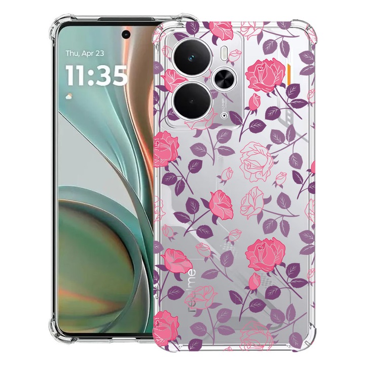 BestCase® Husa Anti Shock Compatibil cu Poco M7 Pro 5G, cu Design Rose, Reinforced 4 Corners, 2099994 AS 168