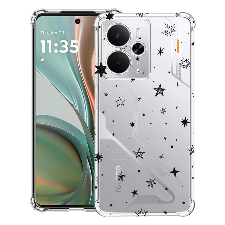 BestCase® Husa Anti Shock Compatibil cu Poco M7 Pro 5G, cu Design Stars, Reinforced 4 Corners, 2099994 AS 143
