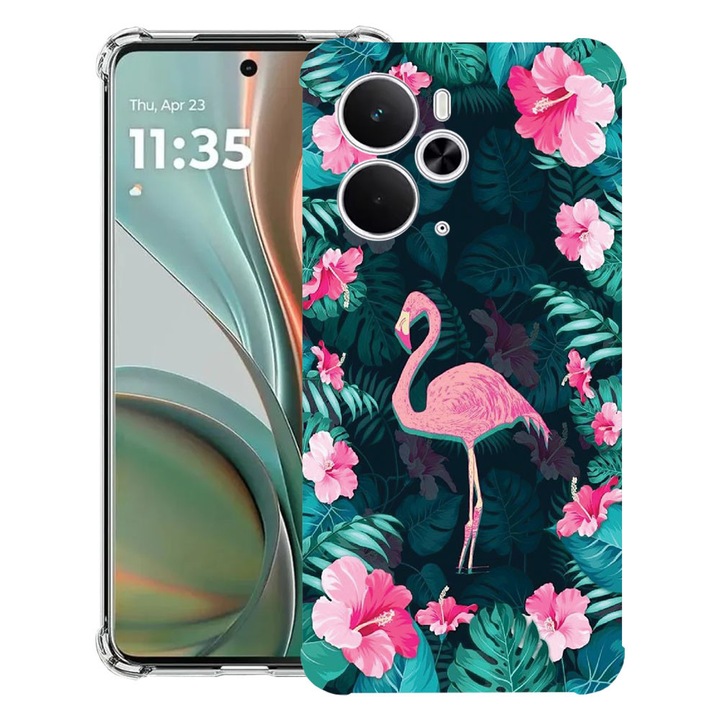 BestCase® Husa Anti Shock Compatibil cu Poco M7 Pro 5G, cu Design Flamingo, Reinforced 4 Corners, 2099994 AS 247