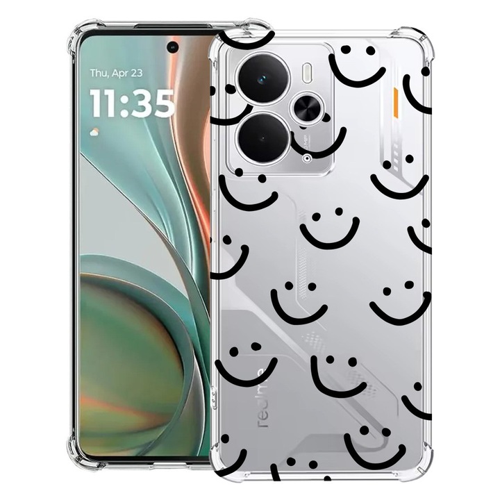 BestCase® Husa Anti Shock Compatibil cu Poco M7 Pro 5G, cu Design Smiley, Reinforced 4 Corners, 2099994 AS 1056
