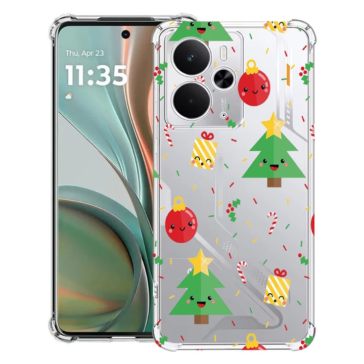 BestCase® Husa Anti Shock Compatibil cu Poco M7 Pro 5G, cu Design Xmas Tree, Reinforced 4 Corners, 2099994 AS 309