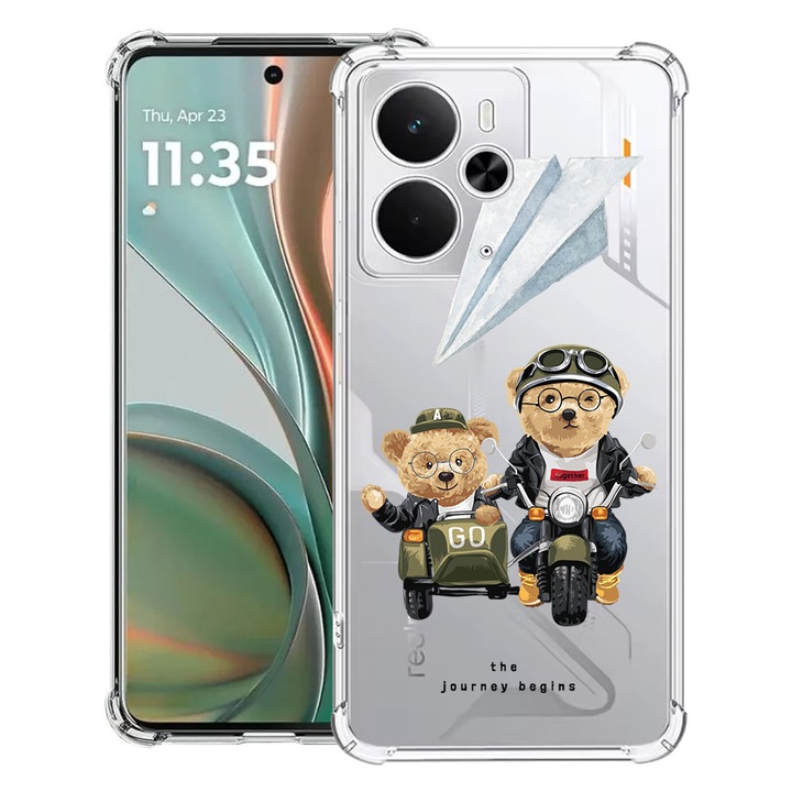 BestCase® Husa Anti Shock Compatibil cu Poco M7 Pro 5G, cu Design Teddy On The Road, Reinforced 4 Corners, 2099994 AS 932