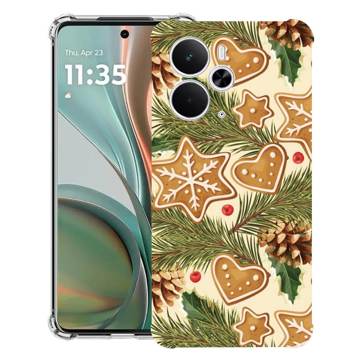 BestCase® Husa Anti Shock Compatibil cu Poco M7 Pro 5G, cu Design Xmas Pattner, Reinforced 4 Corners, 2099994 AS 1368