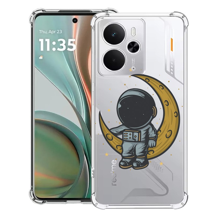 BestCase® Husa Anti Shock Compatibil cu Poco M7 Pro 5G, cu Design Astronaut on Moon, Reinforced 4 Corners, 2099994 AS 997