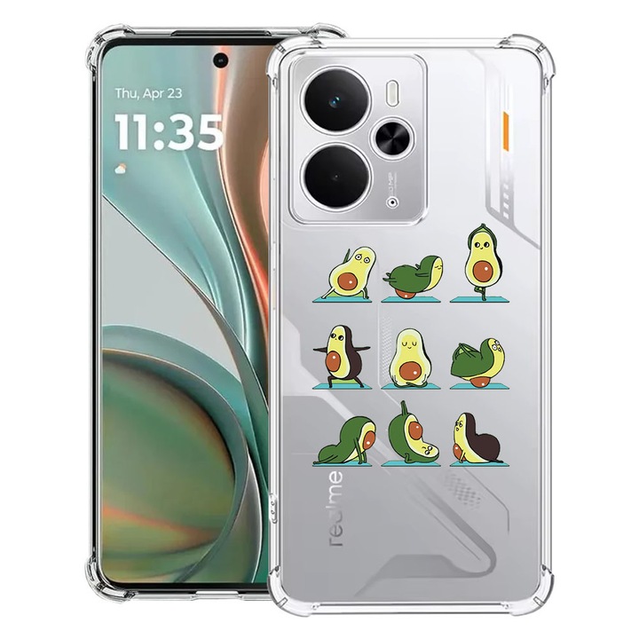 BestCase® Husa Anti Shock Compatibil cu Poco M7 Pro 5G, cu Design Avocado Yoga, Reinforced 4 Corners, 2099994 AS 752