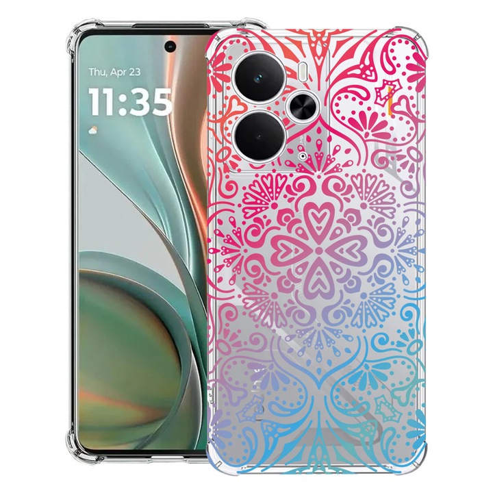 BestCase® Husa Anti Shock Compatibil cu Poco M7 Pro 5G, cu Design Mandala Color, Reinforced 4 Corners, 2099994 AS 72