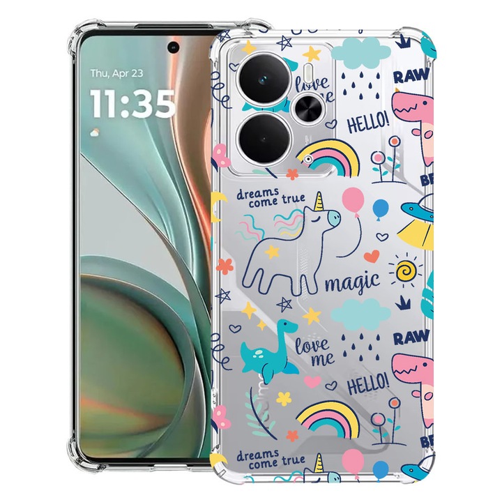 BestCase® Husa Anti Shock Compatibil cu Poco M7 Pro 5G, cu Design Unicorn - Dreams Comes True, Reinforced 4 Corners, 2099994 AS 759
