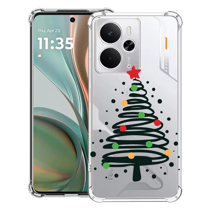 BestCase® Husa Anti Shock Compatibil cu Poco M7 Pro 5G, cu Design Crhistmas Tree, Reinforced 4 Corners, 2099994 AS 1608