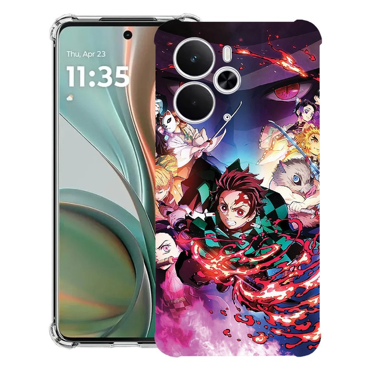 BestCase® Husa Anti Shock Compatibil cu Poco M7 Pro 5G, cu Design Demon Slayer, Reinforced 4 Corners, 2099994 AS 1701