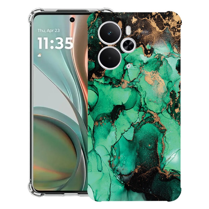 BestCase® Husa Anti Shock Compatibil cu Poco M7 Pro 5G, cu Design Dark Marble, Reinforced 4 Corners, 2099994 AS 890