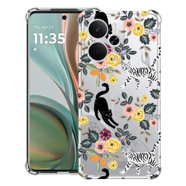 BestCase® Husa Anti Shock Compatibil cu Poco M7 Pro 5G, cu Design Cat Pattern, Reinforced 4 Corners, 2099994 AS 1429