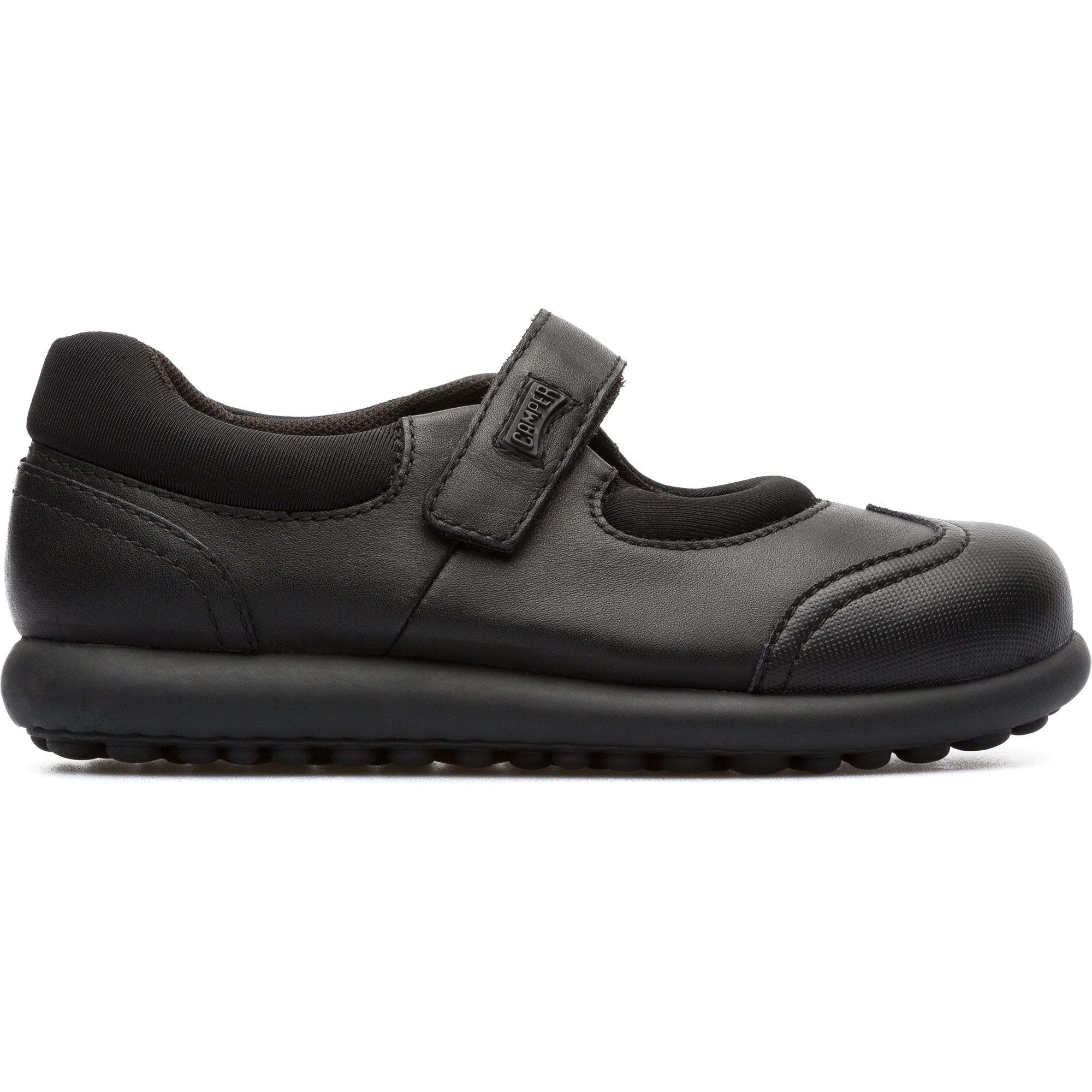 Camper, Balerini cu detaliu logo Pelotas, Negru stins, 26 EU
