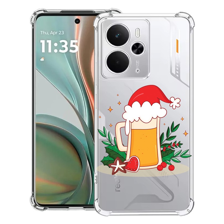 BestCase® Husa Anti Shock Compatibil cu Poco M7 Pro 5G, cu Design Xmas Beer, Reinforced 4 Corners, 2099994 AS 1607