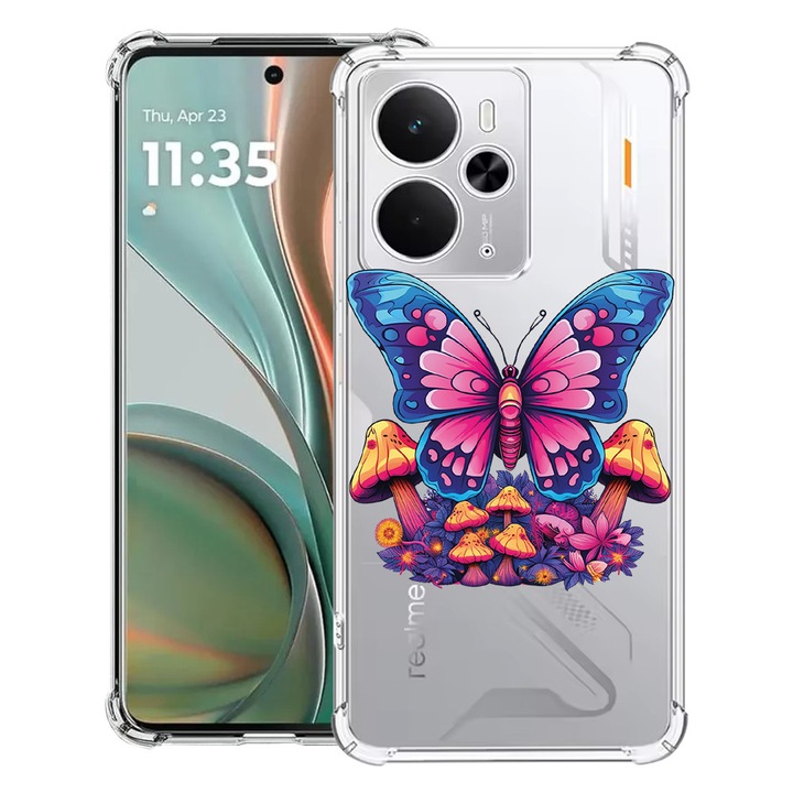 BestCase® Husa Anti Shock Compatibil cu Poco M7 Pro 5G, cu Design Dream Colors - Butterfly, Reinforced 4 Corners, 2099994 AS 1573