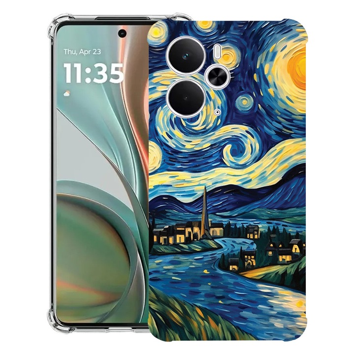BestCase® Husa Anti Shock Compatibil cu Poco M7 Pro 5G, cu Design Starry Night, Reinforced 4 Corners, 2099994 AS 1270