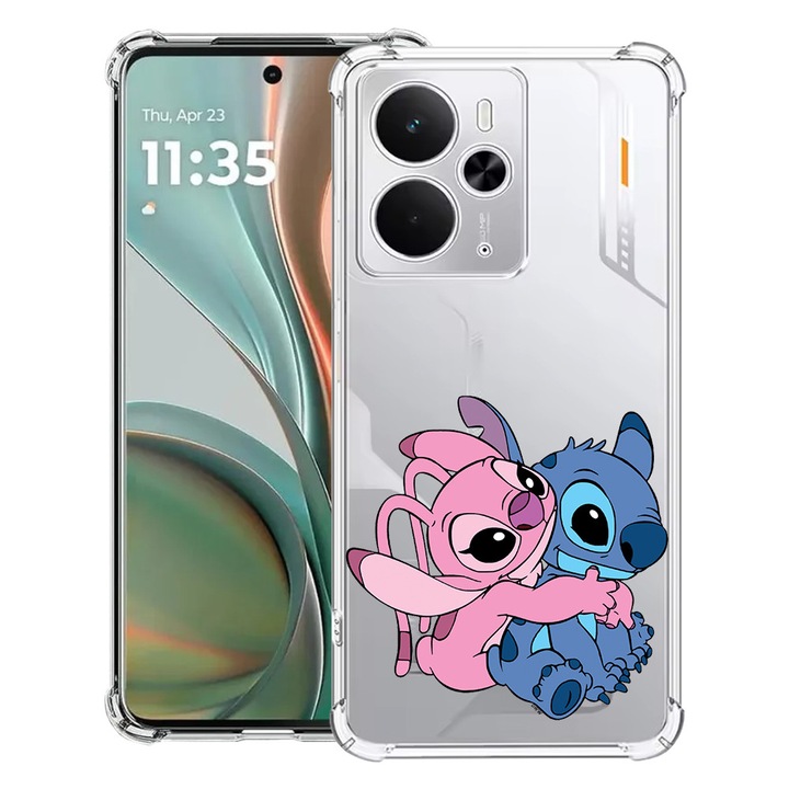 BestCase® Husa Anti Shock Compatibil cu Poco M7 Pro 5G, cu Design Angel Hugging Stitch, Reinforced 4 Corners, 2099994 AS 1842