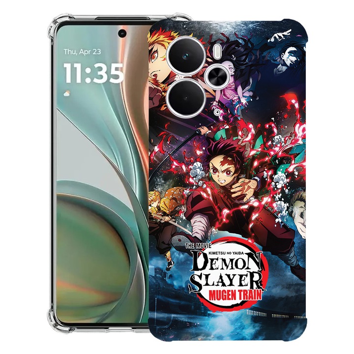 BestCase® Husa Anti Shock Compatibil cu Poco M7 Pro 5G, cu Design Demon Slayer, Reinforced 4 Corners, 2099994 AS 1702