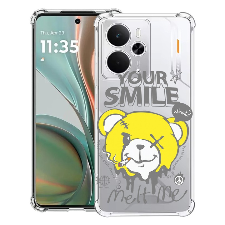 BestCase® Husa Anti Shock Compatibil cu Poco M7 Pro 5G, cu Design Teddy Bear Your Smile Melt Me, Reinforced 4 Corners, 2099994 AS 1560