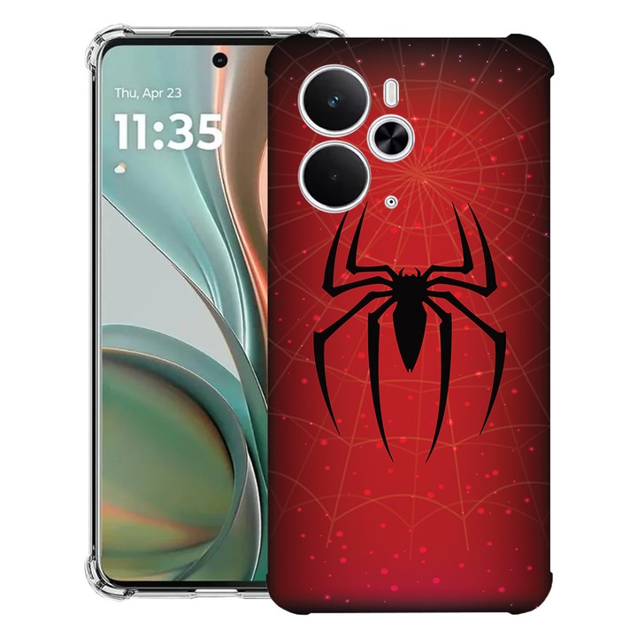 BestCase® Husa Anti Shock Compatibil cu Poco M7 Pro 5G, cu Design Spider, Reinforced 4 Corners, 2099994 AS 1432